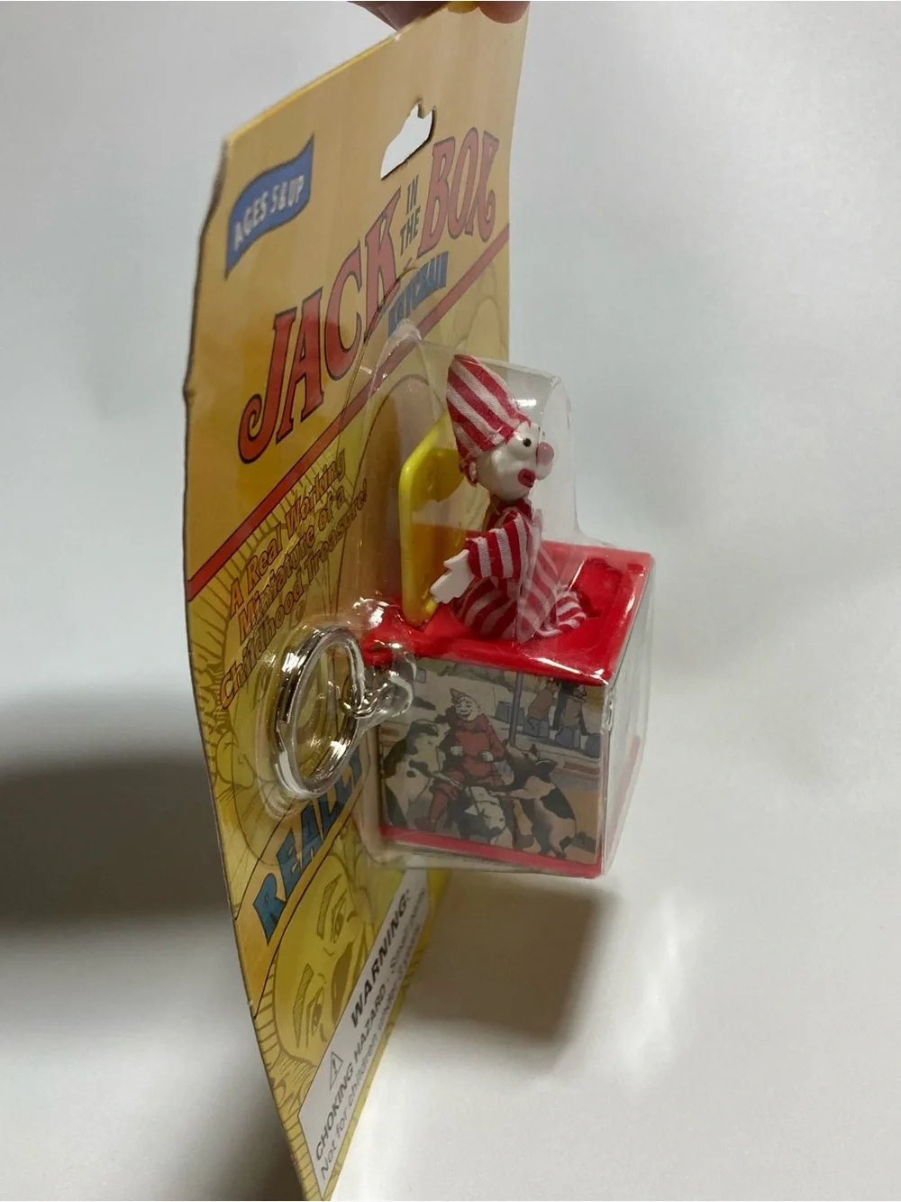 NEW Jack in the Box Keychain Vtg 1998 Pocket Mini Basic Fun #561-0 Rare NIP